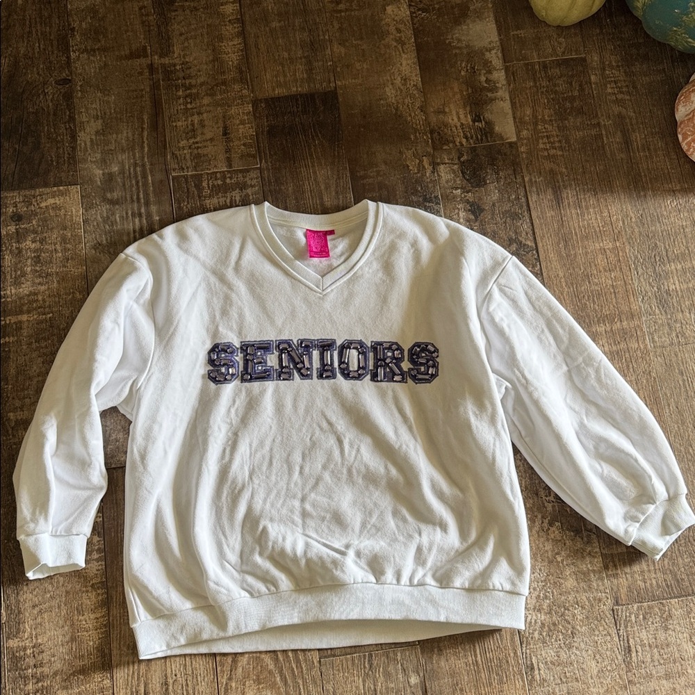 Queen of Sparkles White Sweatshirt